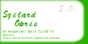 szilard opris business card